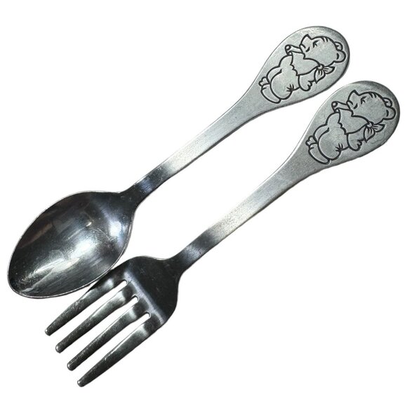 Winnie The Pooh Stainless Steel Spoon Ring Size 6.5 Vintage Tomee Tippee Japan - Picture 11 of 13